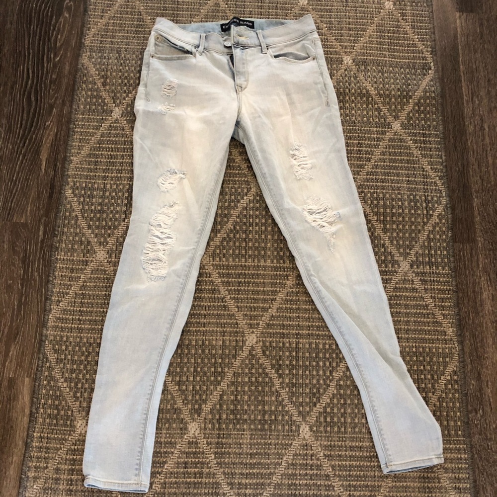Express distressed super soft jeggings